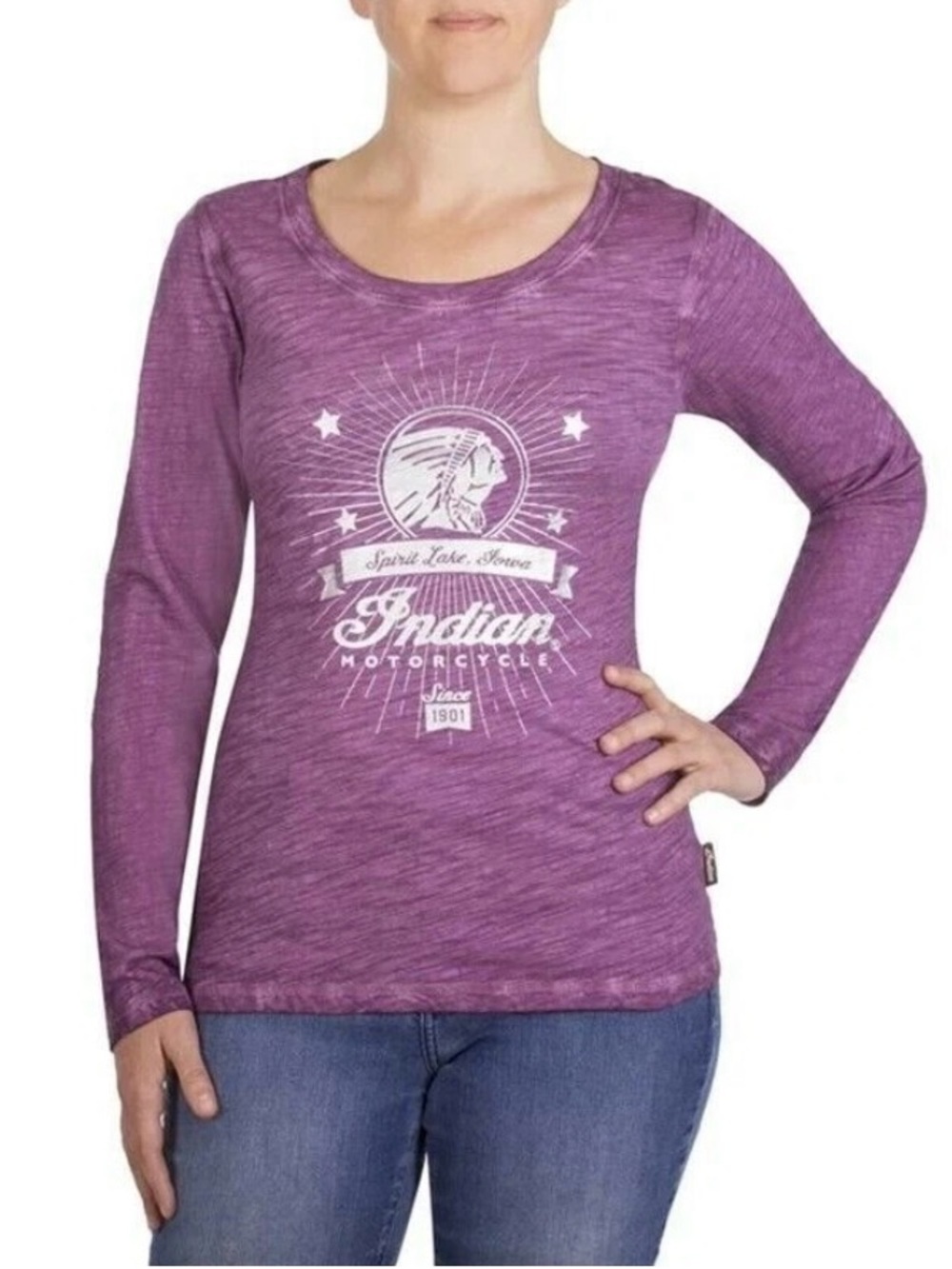 Indian Motorcycle Purple Lace Back Tee